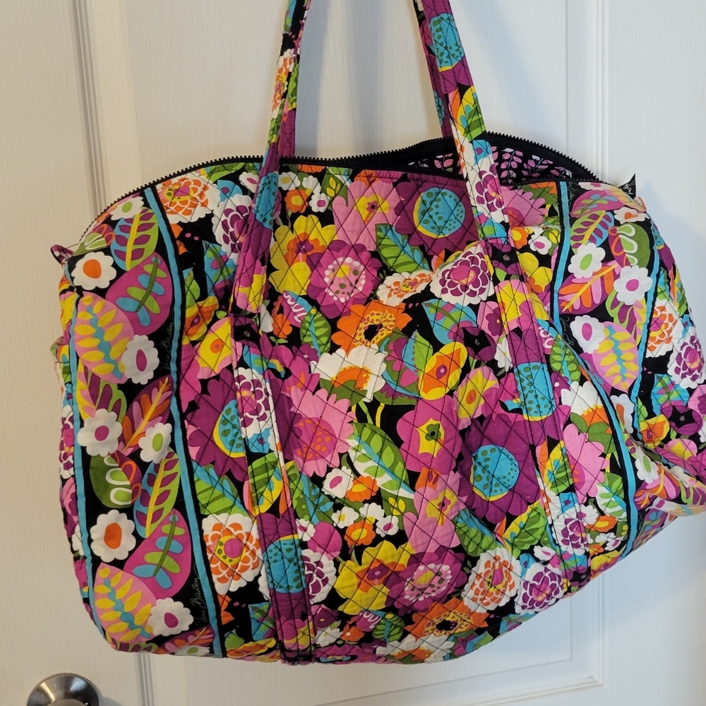 Vera Bradley Large Quilted Travel Duffle Bag in Va Va Bloom